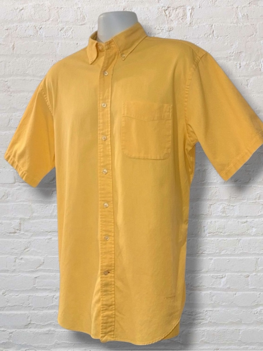 Daniel Cremieux Button Down Shirt M Yellow Italian Fabric Cotton Classic Fit - Picture 5 of 12